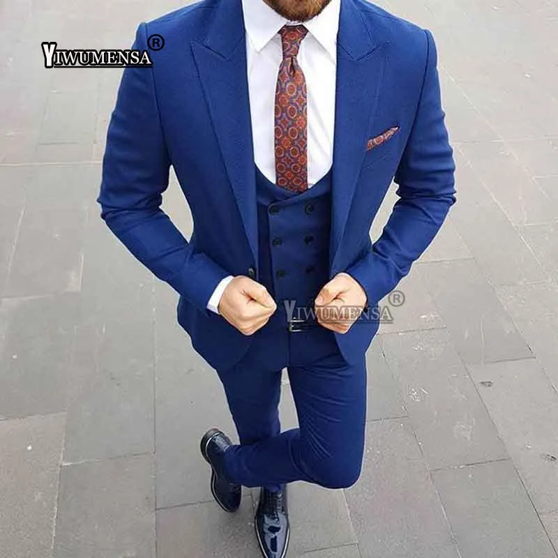 yiwumensa Summer European-style Dress Men Suits For Wedding 2018 Royal Blue tuxedo suit men Custom made 3 Pieces Prom Suits Mens
yiwumensa Summer European-style Dress Men Suits For Wedding 2018 Royal Blue tuxedo suit men Custom made 3 Pieces Prom Suits Mens