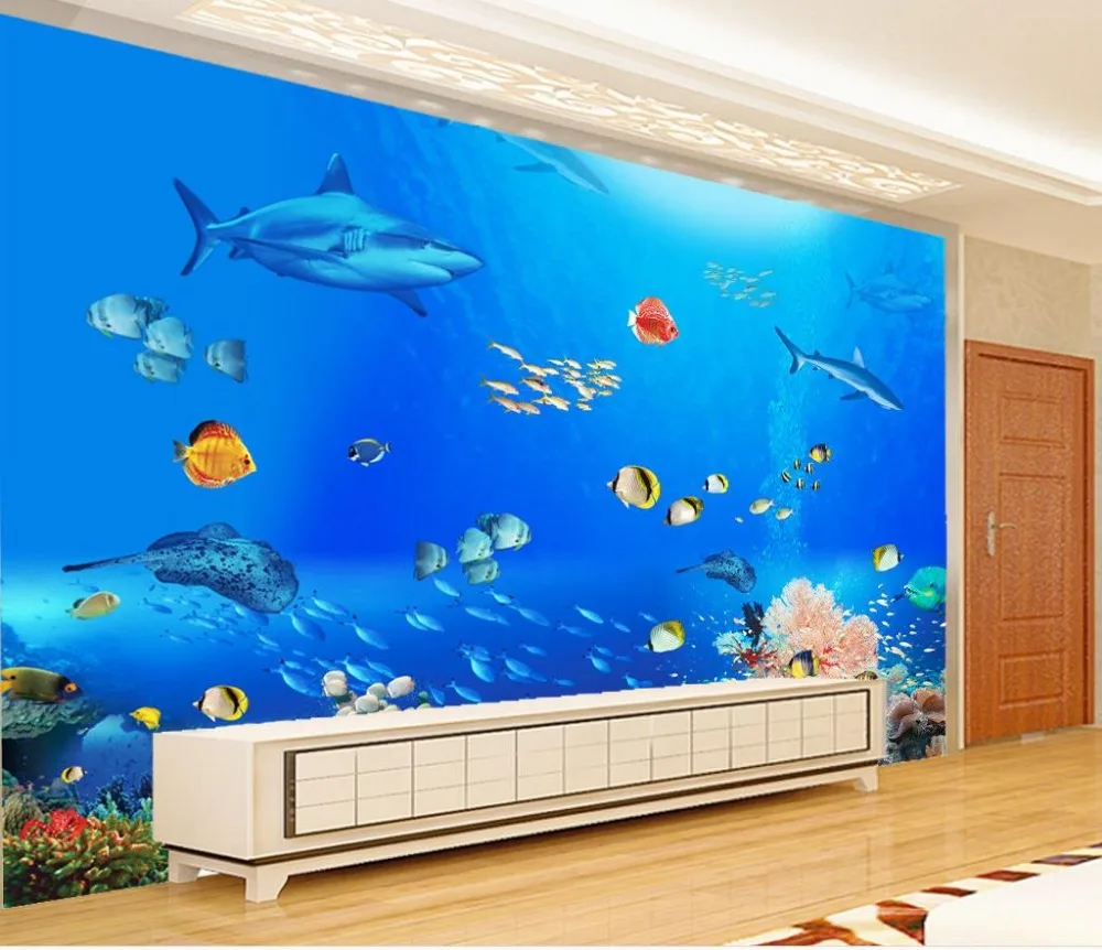 

Mural 3d wallpaper 3d wall papers for tv backdrop Ocean dolphin Murals wallpapers room sofa 3d mural paintings