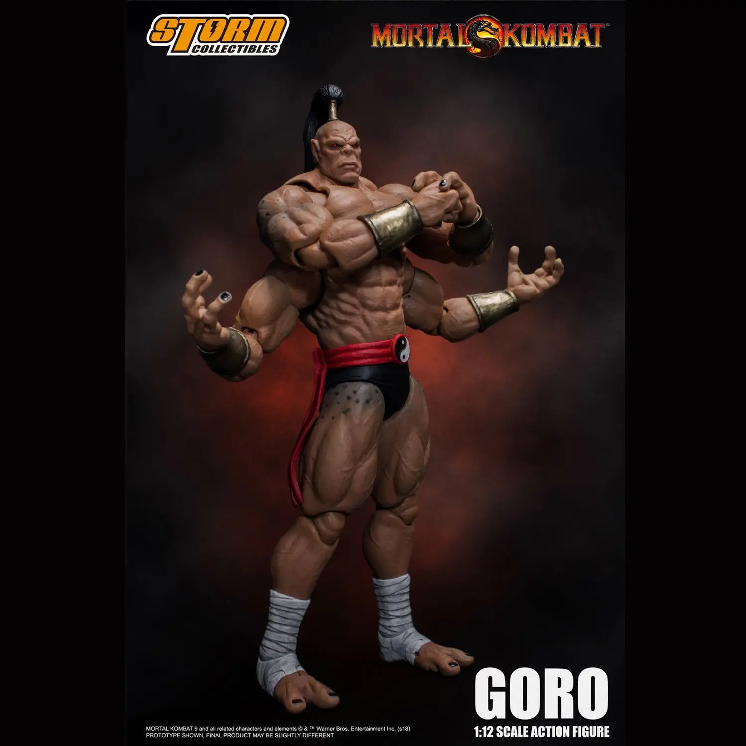 Игрушки от Storm 1/12 Mortal Kombat BOSS GORO коллекция экшн фигурка двойная голова Лепка версия