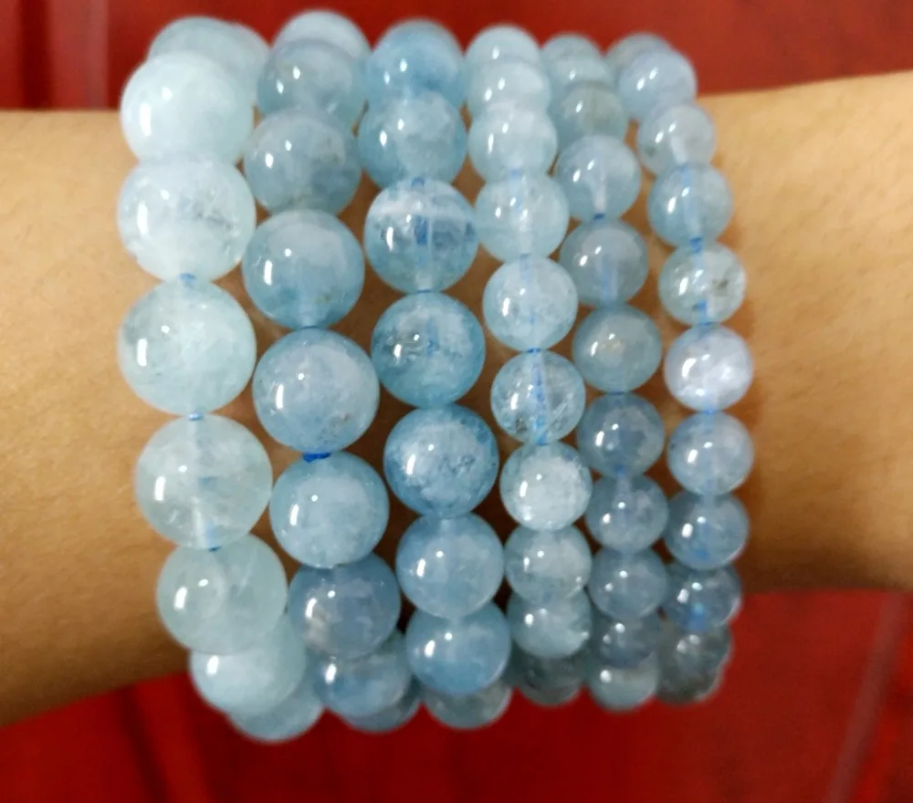 1 pcs Natural Blue Aquamarine Gem Stone Bracelets 6mm 7mm 8mm 9mm 10mm 11mm Natural gem stone jewelry bracelet 21CM length
1 pcs Natural Blue Aquamarine Gem Stone Bracelets 6mm 7mm 8mm 9mm 10mm 11mm Natural gem stone jewelry bracelet 21CM length