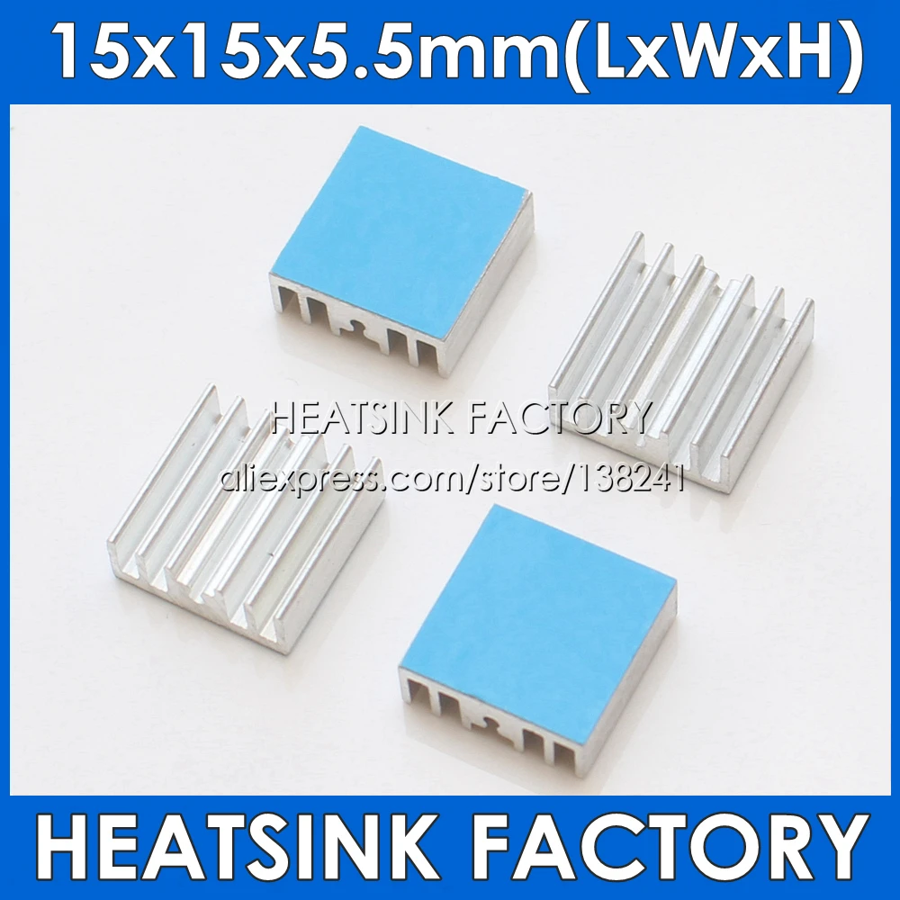 15x15x5.5mm Silver Aluminum Cooling Heat Sink Heatsink Cooler With Thermal Double Sided Tape Heat Dissipation Radiator
15x15x5.5mm Silver Aluminum Cooling Heat Sink Heatsink Cooler With Thermal Double Sided Tape Heat Dissipation Radiator