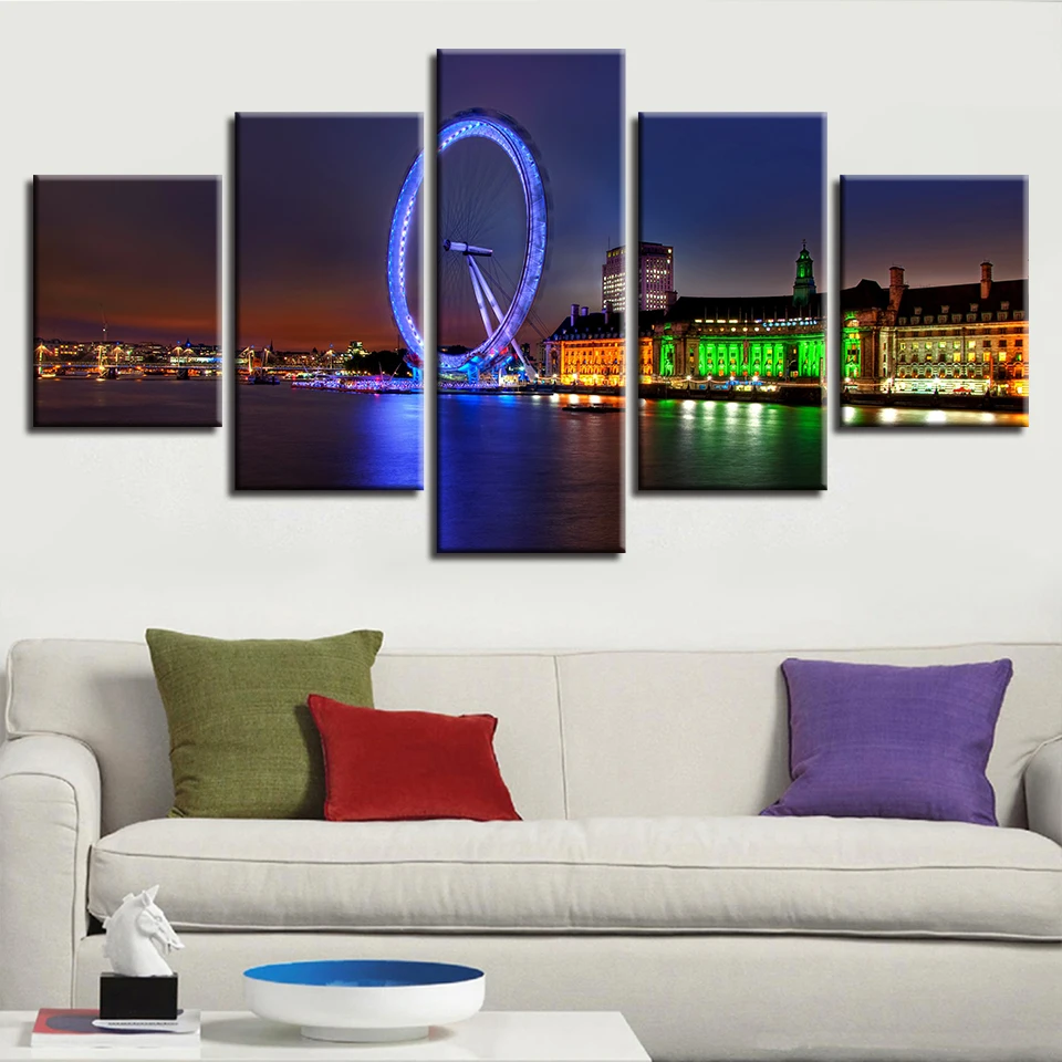 Living Room Wall Pictures Print Decor Art Frame 5 Pieces Ferris Wheel City Beautiful Night Scene Poster Modular Paintings Canvas
Living Room Wall Pictures Print Decor Art Frame 5 Pieces Ferris Wheel City Beautiful Night Scene Poster Modular Paintings Canvas
