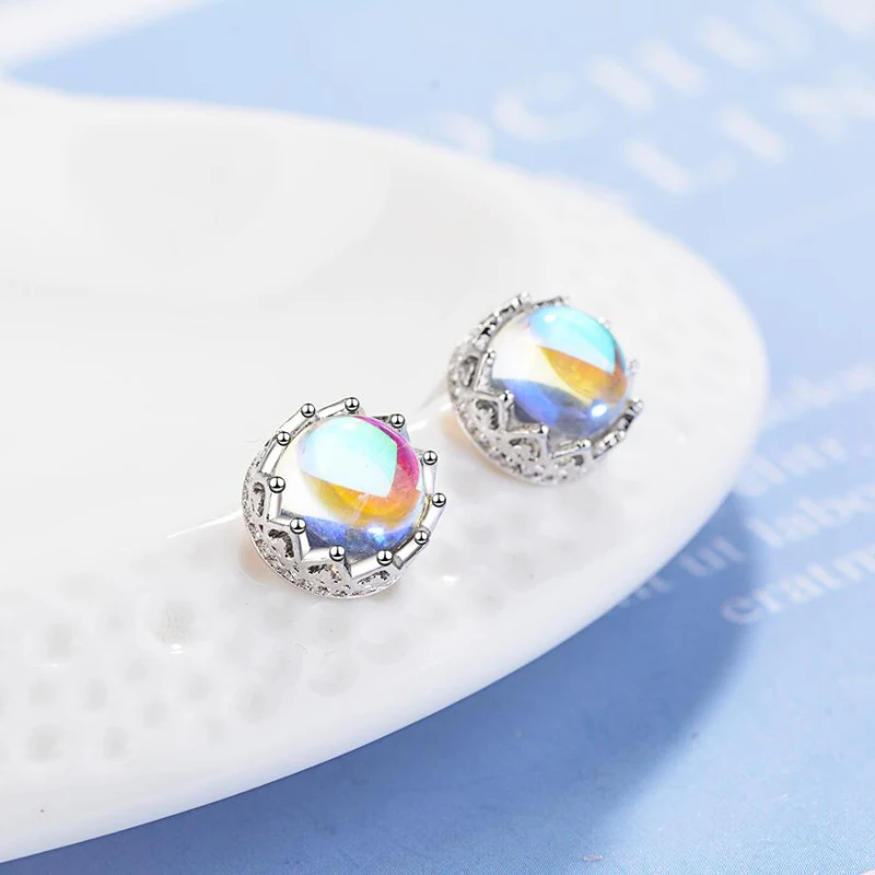 KOFSAC Trendy 925 Silver Earrings For Women Wedding Jewelry Exquisite Moonstone Crown Stud Earring Female Engagement Accessories
KOFSAC Trendy 925 Silver Earrings For Women Wedding Jewelry Exquisite Moonstone Crown Stud Earring Female Engagement Accessories
