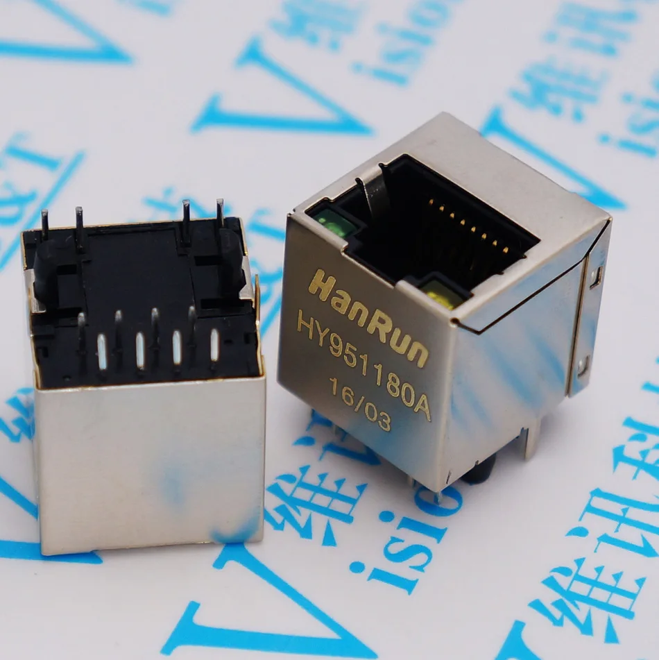 Network socket HanRun ADSL Hy 951180 A RJ45 Bring LED Lamp Network Transformer Vertical 180 Degree Net Export
Network socket HanRun ADSL Hy 951180 A RJ45 Bring LED Lamp Network Transformer Vertical 180 Degree Net Export