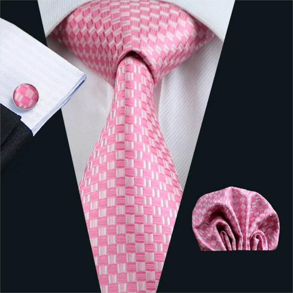 31 Colors Gents Necktie Pink Plaid 100% Silk Jacquard Tie Hanky Cufflinks Set Business Party Wedding Ties For Men Free Shipping
31 Colors Gents Necktie Pink Plaid 100% Silk Jacquard Tie Hanky Cufflinks Set Business Party Wedding Ties For Men Free Shipping