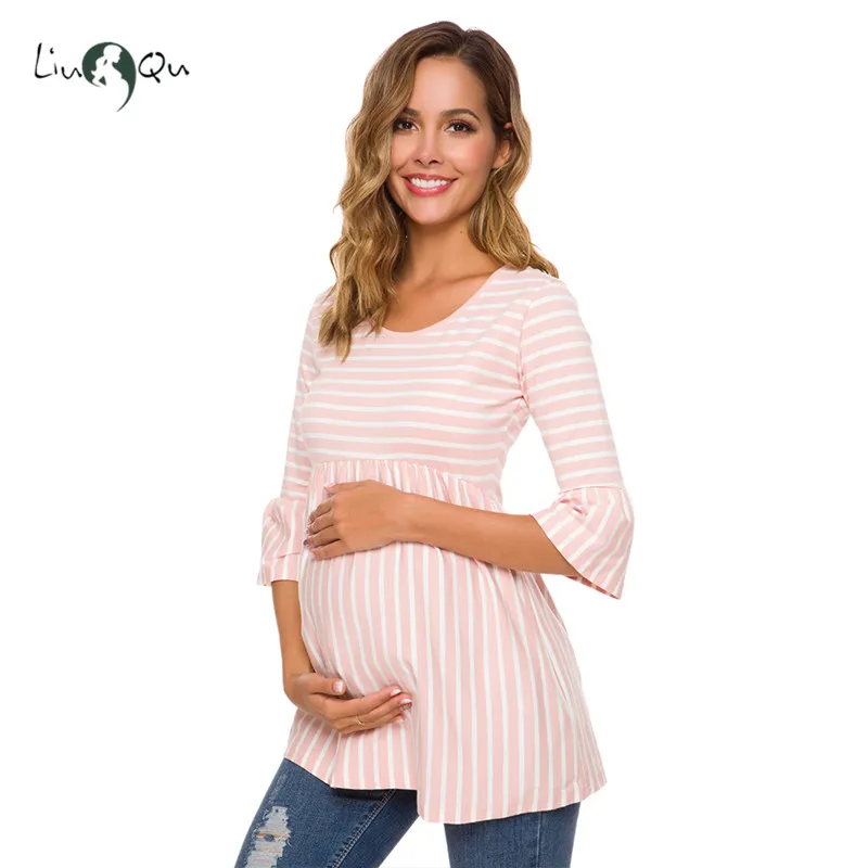 Pack Of 3 pcs Womens Maternity Tops Ruffles Half Flare Sleeve Striped Maternity Clothes Pregnancy Shirt Loose Tunic Fitted Top
Pack Of 3 pcs Womens Maternity Tops Ruffles Half Flare Sleeve Striped Maternity Clothes Pregnancy Shirt Loose Tunic Fitted Top