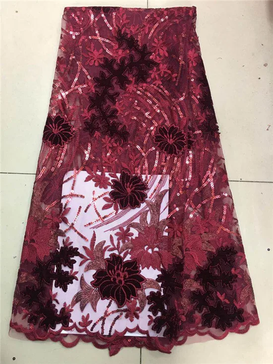 Hot Selling wine French Tulle Mesh Lace Fabric With Sequins High quality Applique with 3D Flowers Embroidery African Lace Fabric
Hot Selling wine French Tulle Mesh Lace Fabric With Sequins High quality Applique with 3D Flowers Embroidery African Lace Fabric