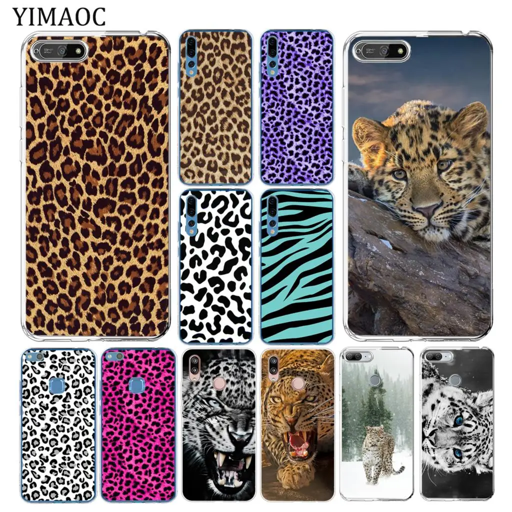 Мягкий силиконовый чехол для телефона YIMAOC Snow Leopard Huawei Y7 Y6 Y9 Prime 2018 Honor 20 10 8 8C 8X 9X 9 Lite