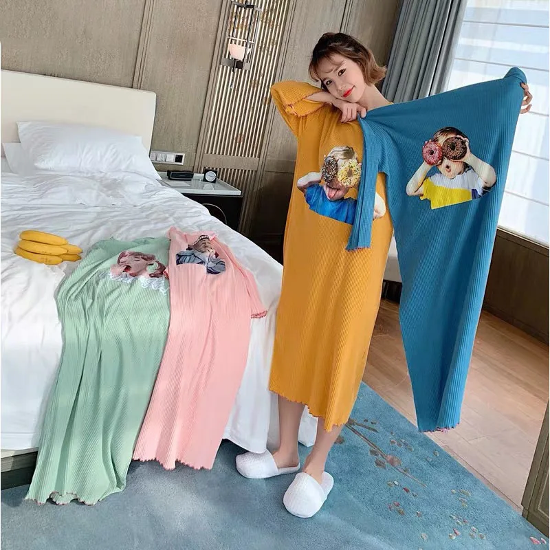 2019 New Spring Autumn Cotton lovely Cartoon Large Size Home Dress Sleepwear Casual Women Nightgowns Sleepshirts
2019 New Spring Autumn Cotton lovely Cartoon Large Size Home Dress Sleepwear Casual Women Nightgowns Sleepshirts
