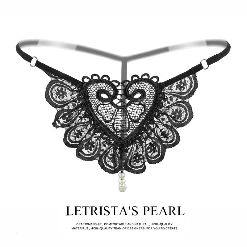 Women's Lace Embroidery Pearl Low Waist Thong G-string Sexy Underwear Panties V-string Lingerie Intimates Thongs for Lady T Back
Women's Lace Embroidery Pearl Low Waist Thong G-string Sexy Underwear Panties V-string Lingerie Intimates Thongs for Lady T Back