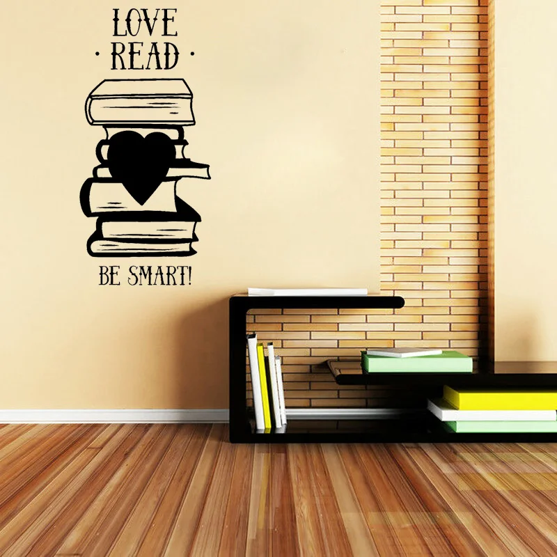 YOJA 32 2 см * 68 Love READ BE SMART Library книжный магазин Декор ПВХ Наклейка на стену в комнату