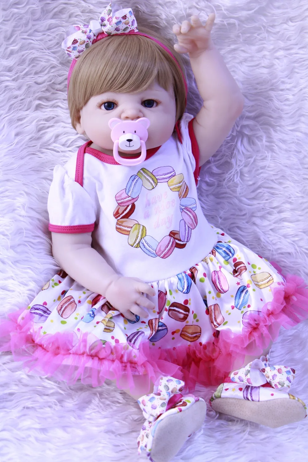 

Реалистичные полностью силиконовые куклы Новорожденные, 23 дюйма, реалистичные 57 см, куклы для купания, подарок, игрушки для младенцев, модна...