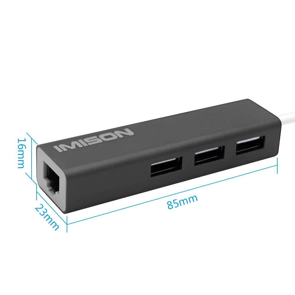 IMISON Type C Lan USB to 3-Port 2.0 Hub with Ethernet RJ45 Adapter |