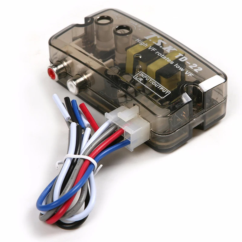 Black Car Level Converter Adaptor High to Low Frequency Speaker to RCA Line 12V With Delay
Black Car Level Converter Adaptor High to Low Frequency Speaker to RCA Line 12V With Delay