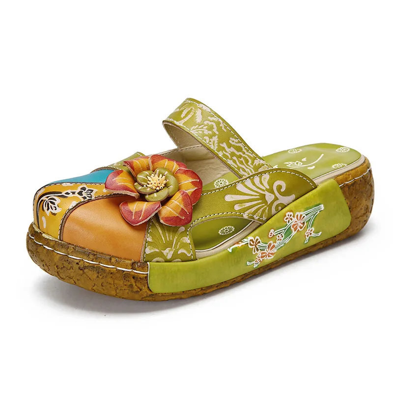 2018 Summer Women Shoes Flat Platform Slipper Genuine Leather Handmade Flower Cover Toes Comfotable Women Slides
2018 Summer Women Shoes Flat Platform Slipper Genuine Leather Handmade Flower Cover Toes Comfotable Women Slides