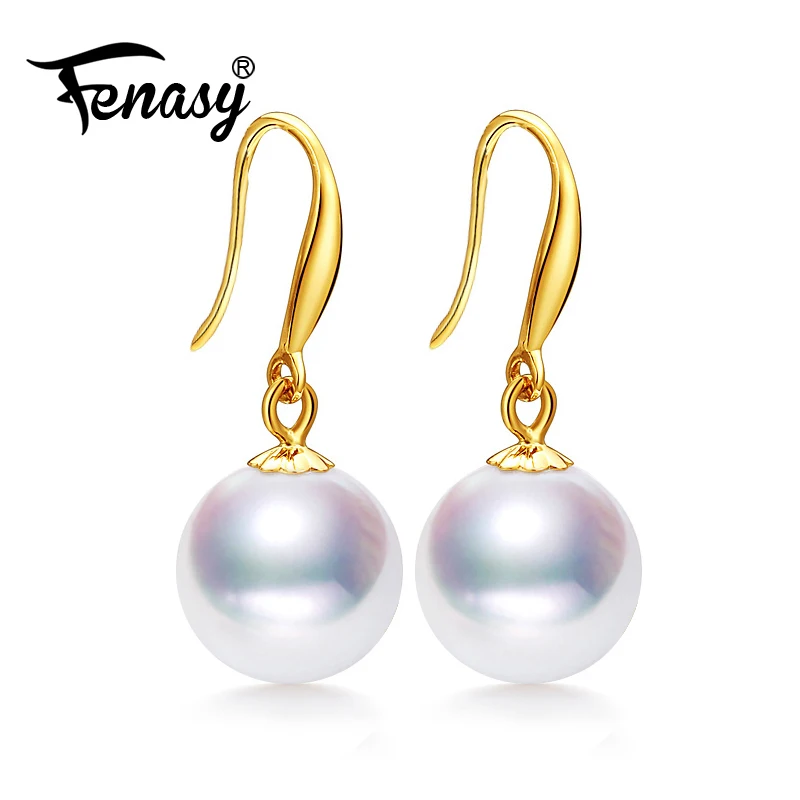 FENASY 18K Gold Earrings Pearl Jewelry Round Pearl 18k Yellow Gold Stud Earrings For Women Gift Box Long Earrings For Love
FENASY 18K Gold Earrings Pearl Jewelry Round Pearl 18k Yellow Gold Stud Earrings For Women Gift Box Long Earrings For Love