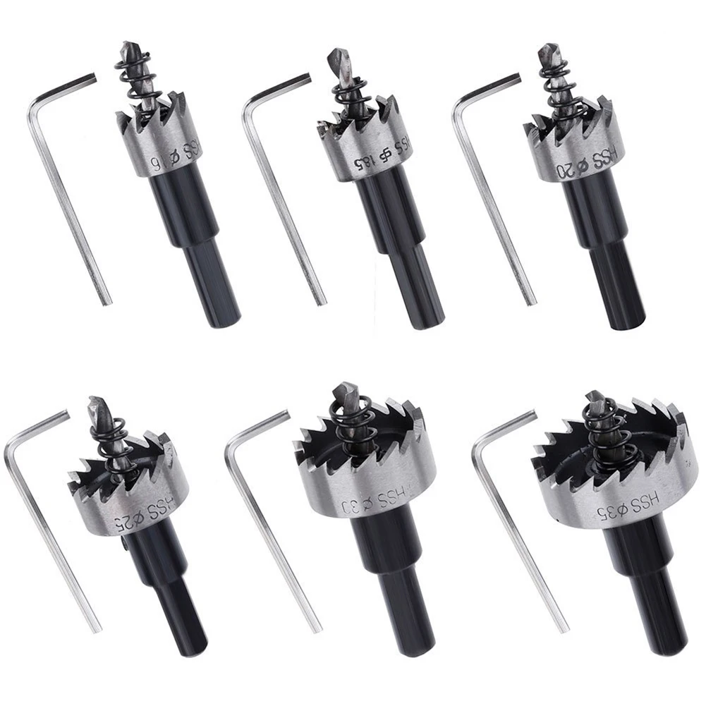 GTBL 6 Pcs 16-35MM HSS High Speed Steel Hole Saw Tooth Cutter Drill Bit Set Stainless Metal Alloy Tool Kits for Aluminum Steel
GTBL 6 Pcs 16-35MM HSS High Speed Steel Hole Saw Tooth Cutter Drill Bit Set Stainless Metal Alloy Tool Kits for Aluminum Steel