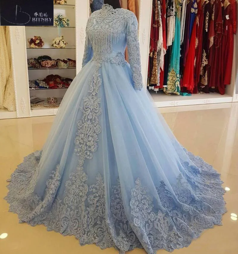 New Arrival O Neck Long Sleeves Ball Gown Lace Wedding Dress Beaded Vintage Muslim Plus Size Bride Dress
New Arrival O Neck Long Sleeves Ball Gown Lace Wedding Dress Beaded Vintage Muslim Plus Size Bride Dress