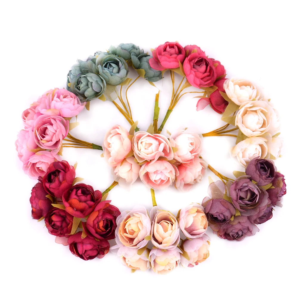 6Pcs/lot New Artificial Flower Silk Rose Bouquet for Wedding Home Decoration DIY Craft Bridal Wreath Scrapbooking Fake Flowers
6Pcs/lot New Artificial Flower Silk Rose Bouquet for Wedding Home Decoration DIY Craft Bridal Wreath Scrapbooking Fake Flowers