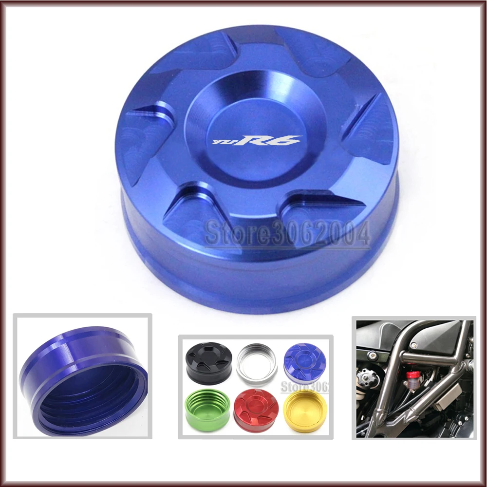 For YAMAHA YZF R6 YZFR6 YZF-R6 2017-2019 Motorcycle Accessories Aluminum Rear Brake Fluid Reservoir Cover Cap Red/Blue/Gold CNC
For YAMAHA YZF R6 YZFR6 YZF-R6 2017-2019 Motorcycle Accessories Aluminum Rear Brake Fluid Reservoir Cover Cap Red/Blue/Gold CNC