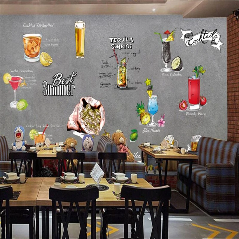 beibehang Custom Wallpapers Cement Walls Leisure Bar Restaurant Cold Drinks Restaurant Tea Cafe Background Walls
beibehang Custom Wallpapers Cement Walls Leisure Bar Restaurant Cold Drinks Restaurant Tea Cafe Background Walls