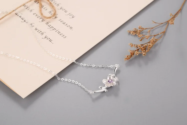 Wholesale 925 Sterling Silver Necklaces Cherry Blossoms Pendants&Necklaces Jewelry Collar Colar de Plata
Wholesale 925 Sterling Silver Necklaces Cherry Blossoms Pendants&Necklaces Jewelry Collar Colar de Plata