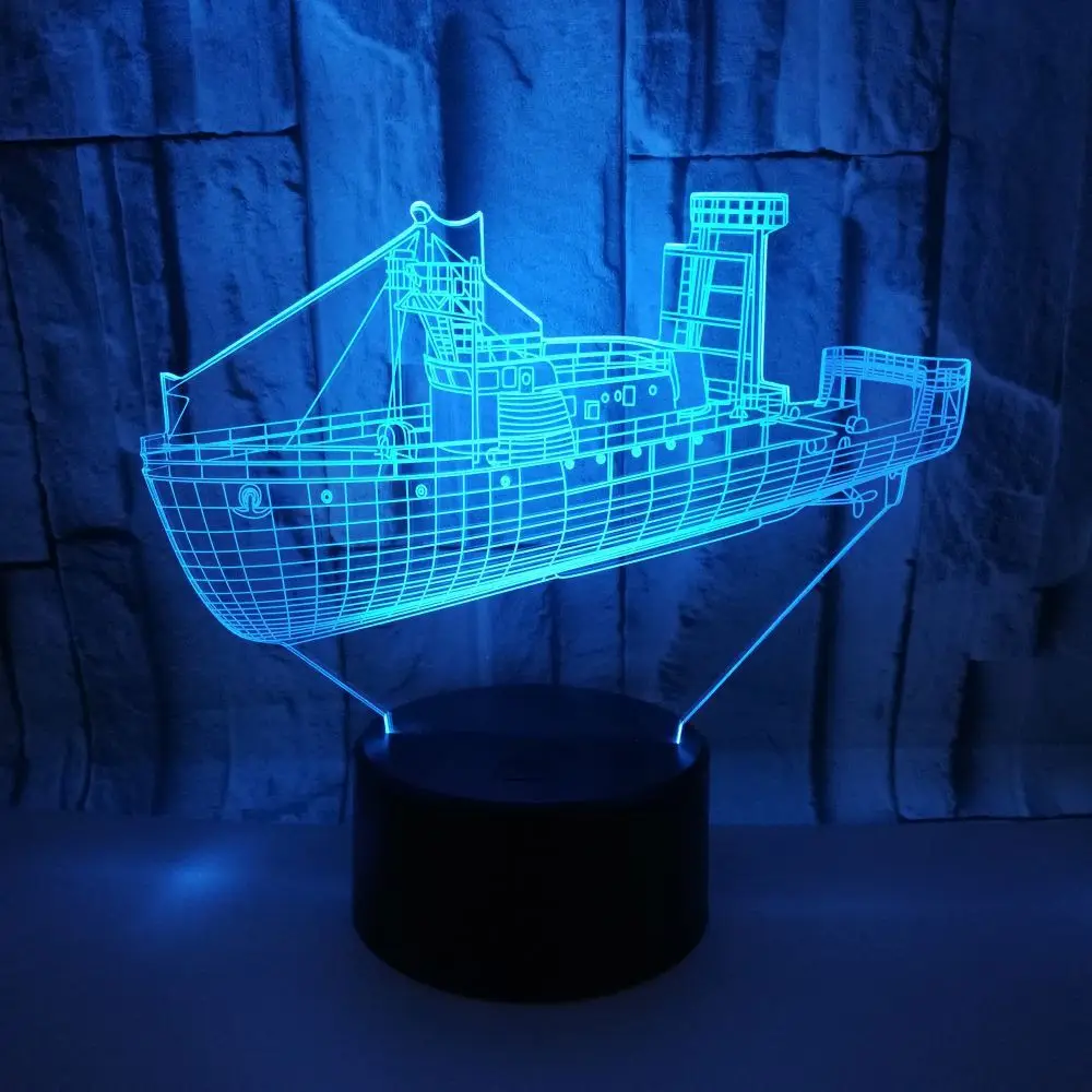 3D Sailing Sea Ship LED Lamp 7 Colors Changing Illusion Night Light USB Table Desk Decor Lighting Home Decor Friend Kids Gift
3D Sailing Sea Ship LED Lamp 7 Colors Changing Illusion Night Light USB Table Desk Decor Lighting Home Decor Friend Kids Gift
