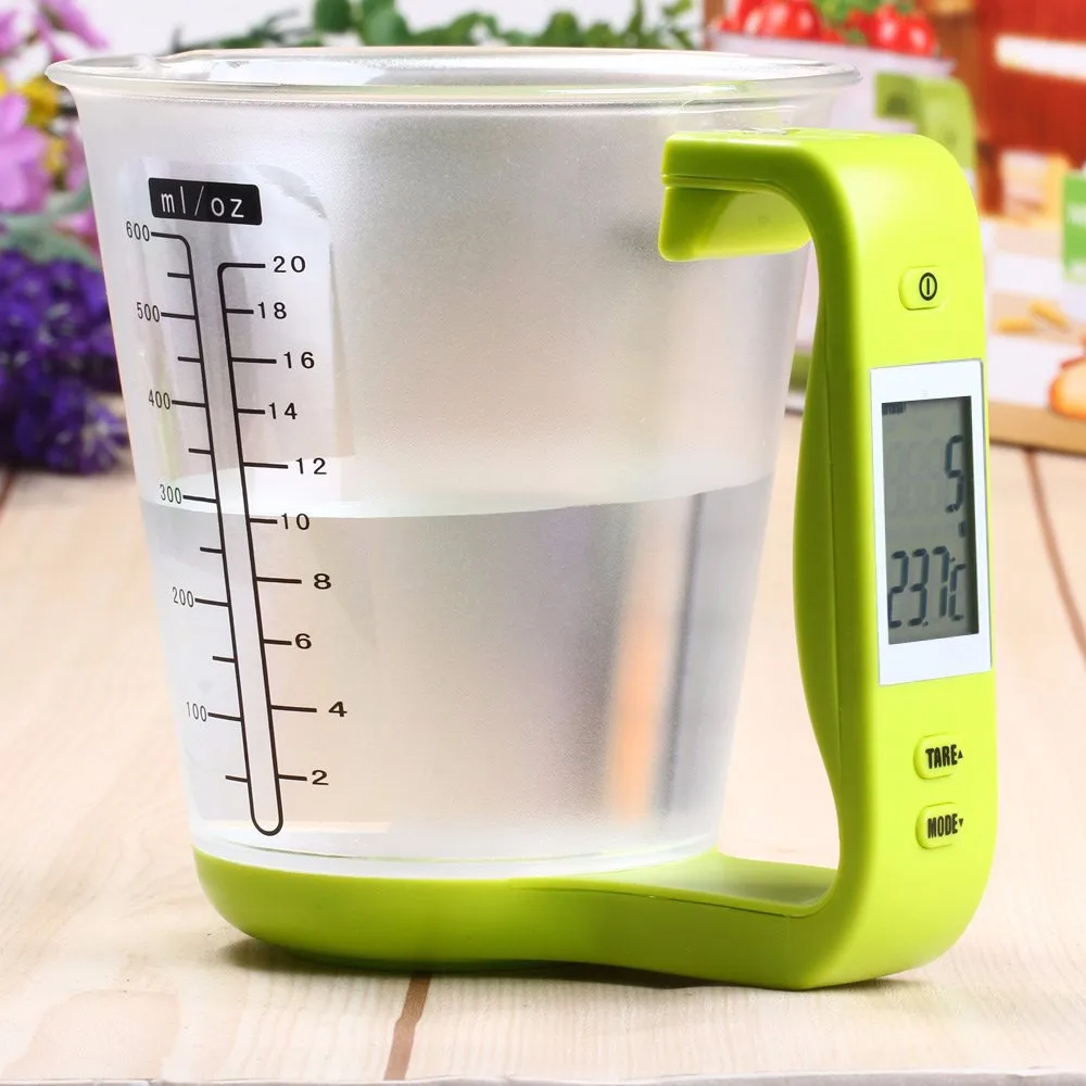 WFGOGO Digital Cup Scale Electronic Measuring Household Jug Kitchen Scales with LCD Display & Temp Measuring cups Cooking Tools
WFGOGO Digital Cup Scale Electronic Measuring Household Jug Kitchen Scales with LCD Display & Temp Measuring cups Cooking Tools