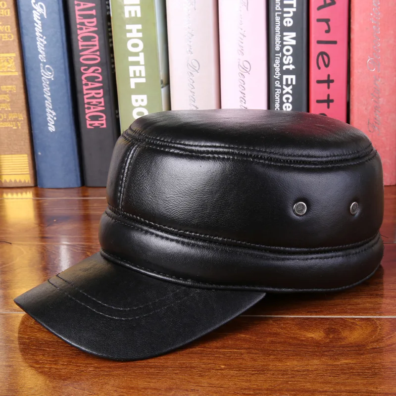 2017 Winter Genuine Leather Hat Adult Thicken Flat Hats Male Earmuffs Warm Baseball Caps Adult Warm Peaked Cap Adjustable B-7264
2017 Winter Genuine Leather Hat Adult Thicken Flat Hats Male Earmuffs Warm Baseball Caps Adult Warm Peaked Cap Adjustable B-7264