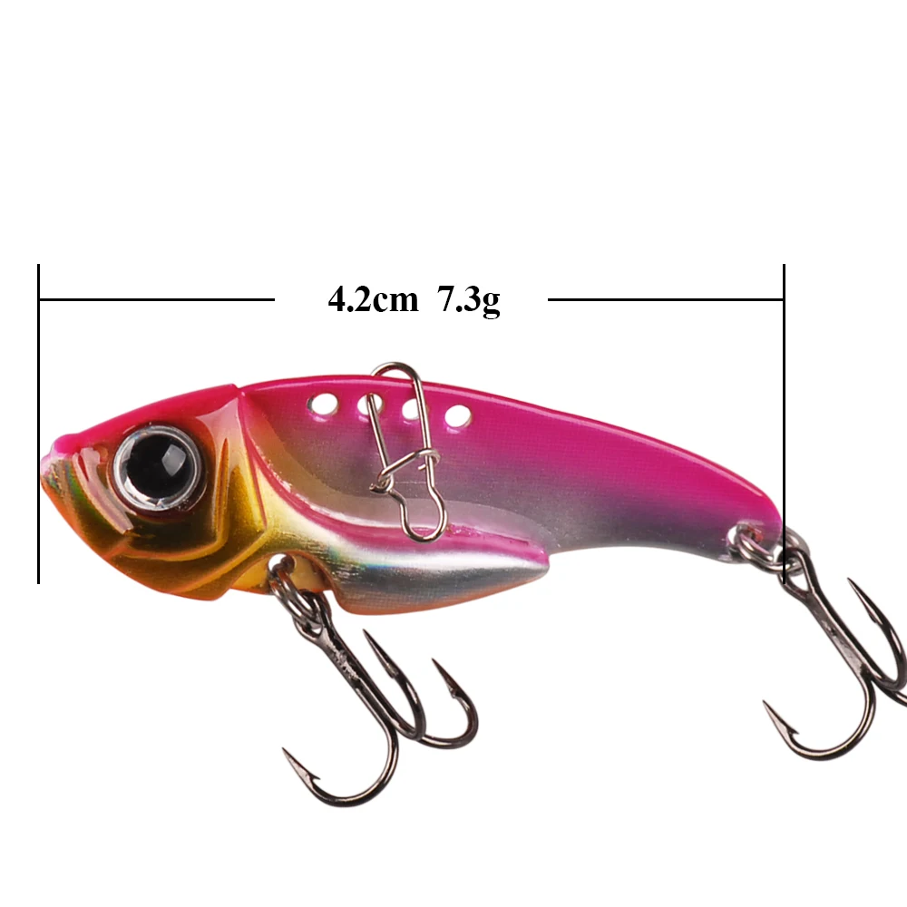 Smart Sinking VIB 42mm 7.3g Metal Hard Lure with France VMC Hooks High Quality Vibration Artificial Bait for Carp Fishing Pesca | Спорт и