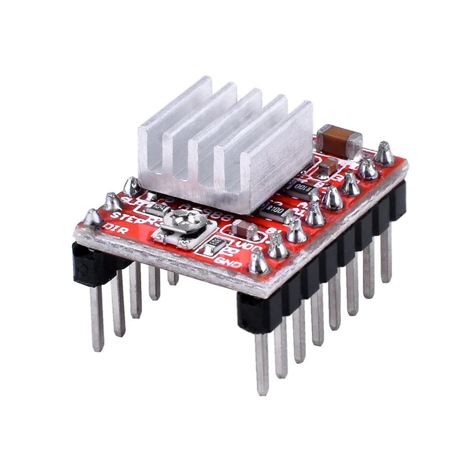 A4988 Stepstick Stepper Motor Driver Module with Heat Sink for 3d Printer Reprap 
A4988 Stepstick Stepper Motor Driver Module with Heat Sink for 3d Printer Reprap