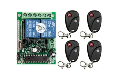 DC12v 10A relay 2CH wireless Remote Contro RF Remote Control Switch teleswitch 4Transmitter+1 Receiver Fixed code 315/433MHZ
DC12v 10A relay 2CH wireless Remote Contro RF Remote Control Switch teleswitch 4Transmitter+1 Receiver Fixed code 315/433MHZ