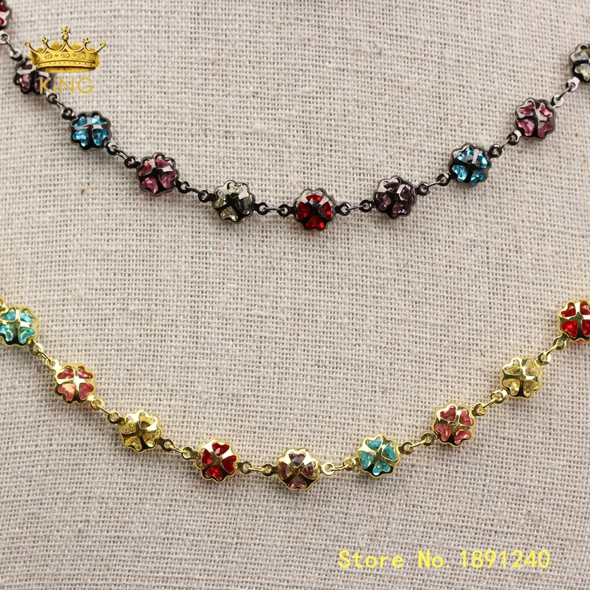 5meter Crystal Glass Beaded Chains for Jewelry,Mixed-color Glass Paved Copper Chains Beading Earrings DIY Choker Wholesale ZJ332 
5meter Crystal Glass Beaded Chains for Jewelry,Mixed-color Glass Paved Copper Chains Beading Earrings DIY Choker Wholesale ZJ332