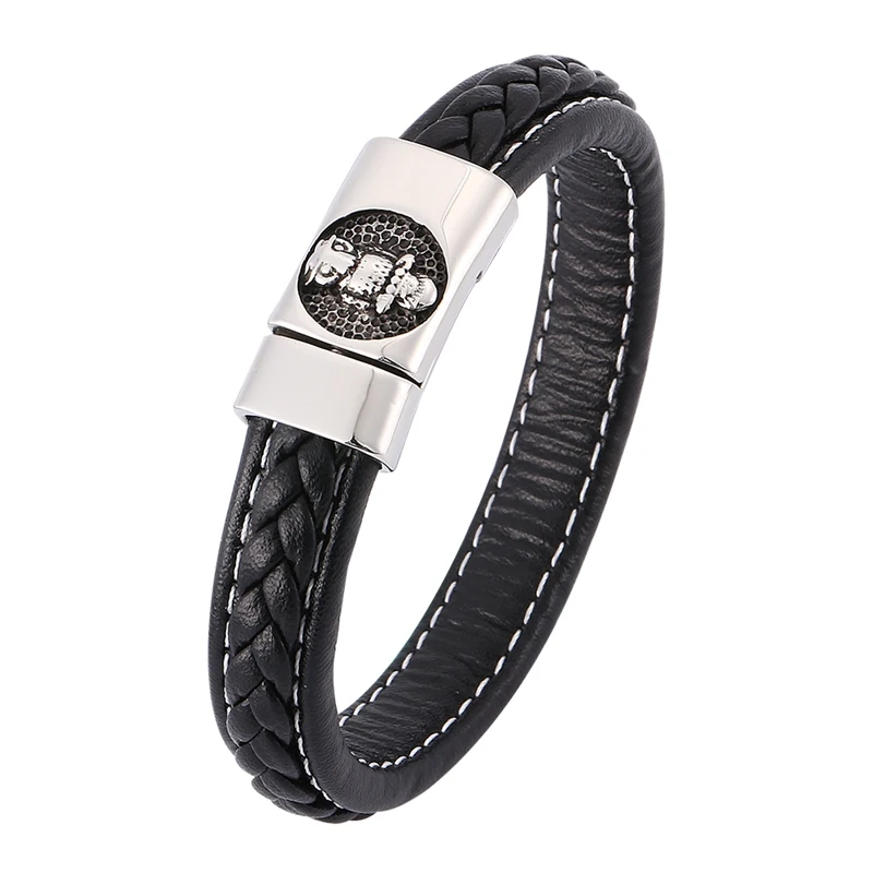 Black Braided Leather Owl Bracelet Men Jewelry Punk Magnetic Steel Buckle Male Wristband Bracelet Trendy Christmas Gifts SP0347
Black Braided Leather Owl Bracelet Men Jewelry Punk Magnetic Steel Buckle Male Wristband Bracelet Trendy Christmas Gifts SP0347