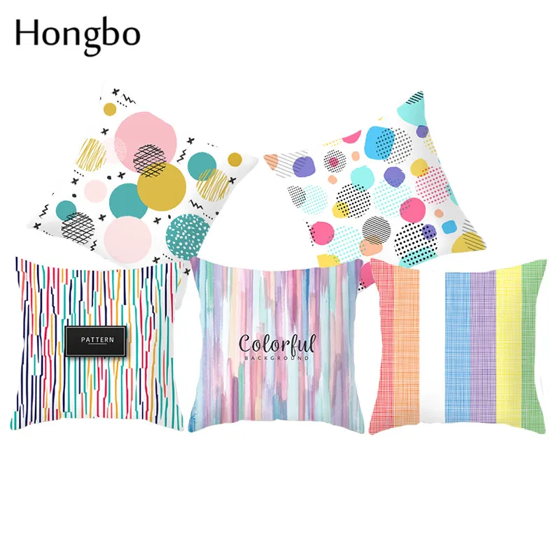 Hongbo Colorful Pillow Cover Cases Geometric Pattern Square Pillow Cases Cover Size 45*45cm kussensloop almohada
Hongbo Colorful Pillow Cover Cases Geometric Pattern Square Pillow Cases Cover Size 45*45cm kussensloop almohada