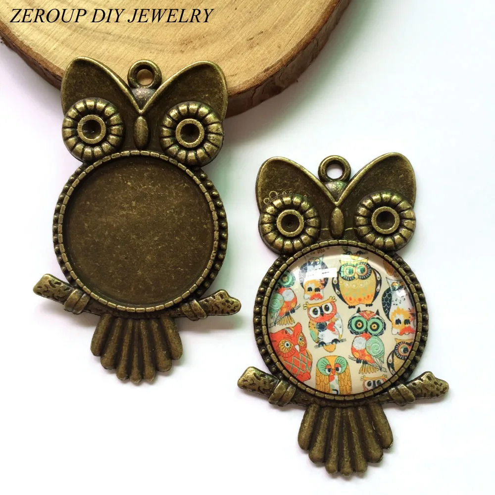 5pcs/lot DIY Flat Back Jewelry Finding fit 25mm Round Glass Cabochon Antique Bronze Owl Shape Pendant Tray MC-141
5pcs/lot DIY Flat Back Jewelry Finding fit 25mm Round Glass Cabochon Antique Bronze Owl Shape Pendant Tray MC-141