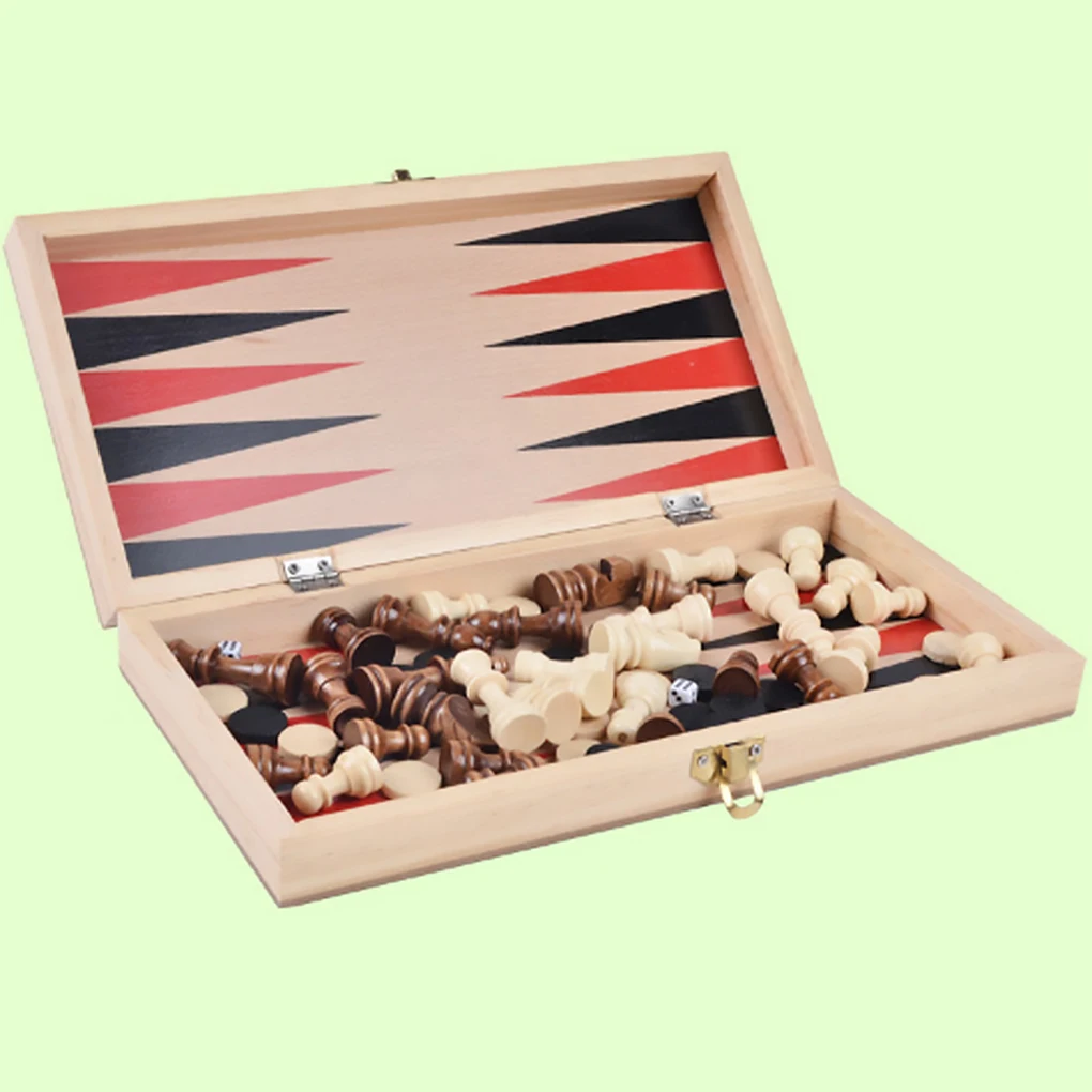 Developing Intelligence Educational Toy Portable Folding Wooden 2 in 1 Chess and Backgammon Game Set
Developing Intelligence Educational Toy Portable Folding Wooden 2 in 1 Chess and Backgammon Game Set