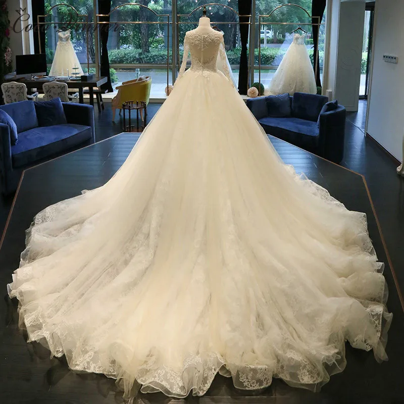 Женское длинное свадебное платье It's yiiya белое кружевное большого размера с