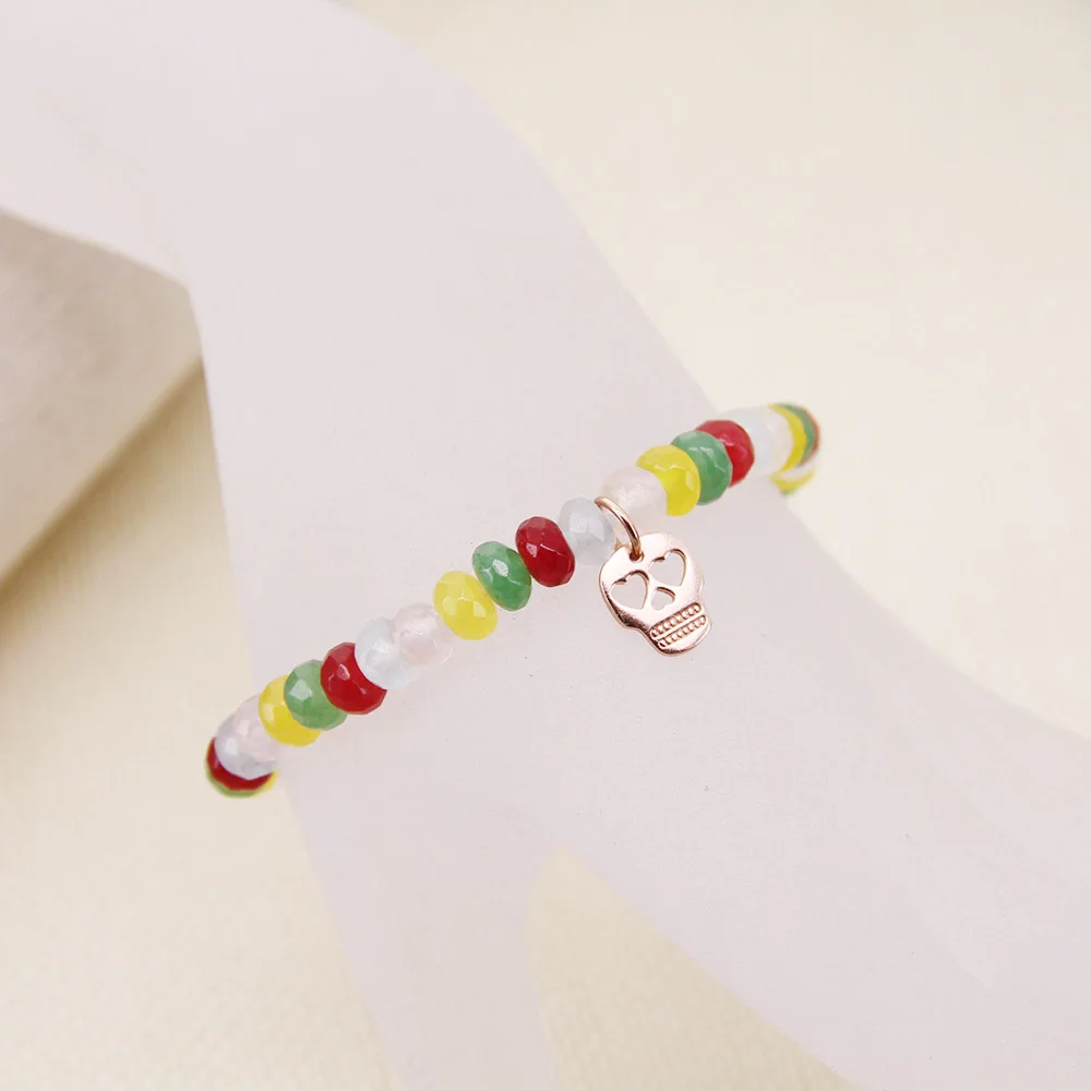 Thomas Royalty Collection Mutlicolor Small Nature Stone Bead Bracelet with Skull Charm, Glam Jewelry for Women TS B197
Thomas Royalty Collection Mutlicolor Small Nature Stone Bead Bracelet with Skull Charm, Glam Jewelry for Women TS B197