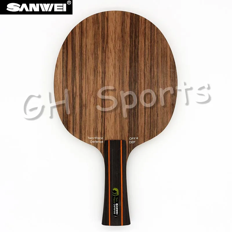 

Sanwei TWO FACE (2 Face, Attack & Defence, Ebony & Hinoki Surface) Table Tennis Blade Defense Racket Ping Pong Bat Paddle