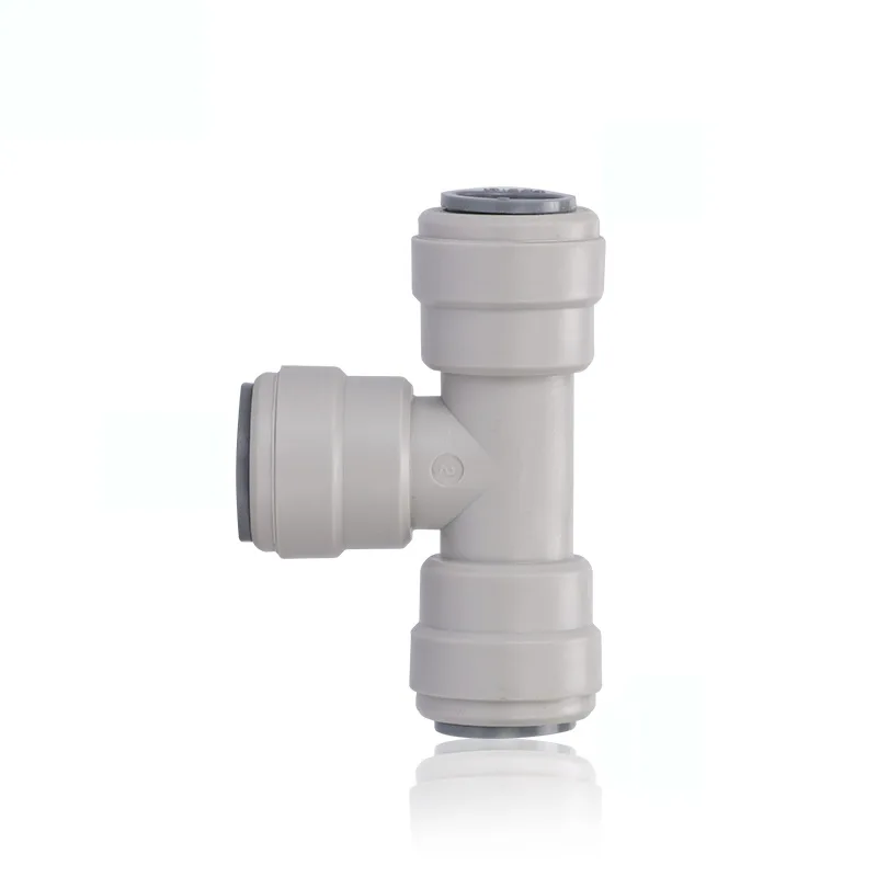 1/2'' OD Tube RO Water Filter 3 Ways Equal Quick Connector Tee Type Tight Junction PE Pipe Fitting
1/2'' OD Tube RO Water Filter 3 Ways Equal Quick Connector Tee Type Tight Junction PE Pipe Fitting