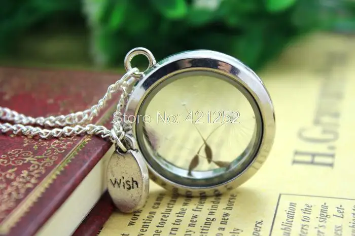 Real Dandelion Lockets with Charm Necklace Glass Floating Locket Planet Seed Jewelry
Real Dandelion Lockets with Charm Necklace Glass Floating Locket Planet Seed Jewelry