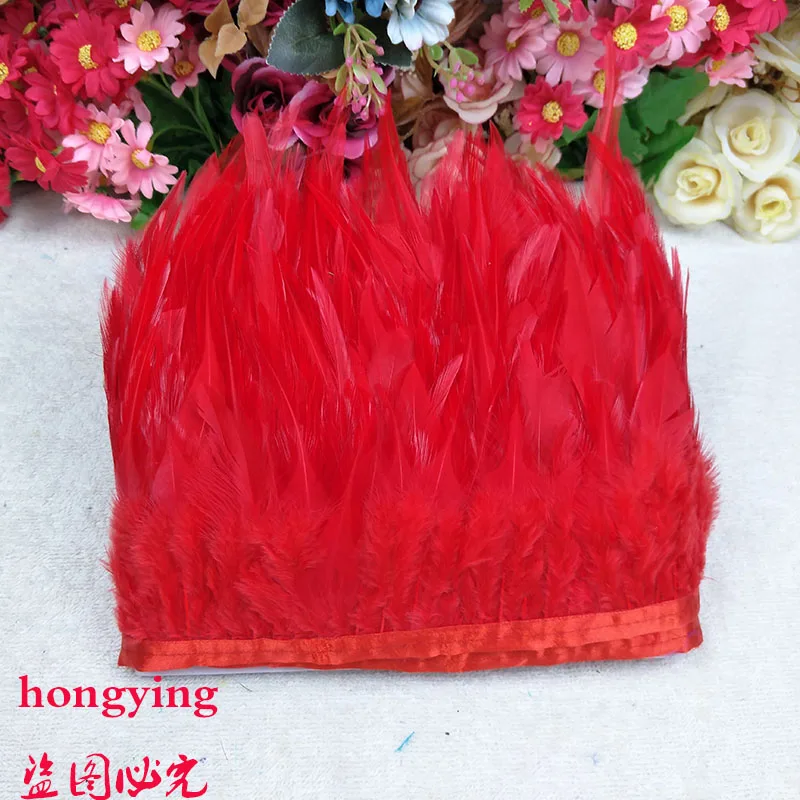 18 colors natural chicken feather edg 10 meter long 4-6 inch/10-15 cm wide Rooster feathers Clothing accessories
18 colors natural chicken feather edg 10 meter long 4-6 inch/10-15 cm wide Rooster feathers Clothing accessories