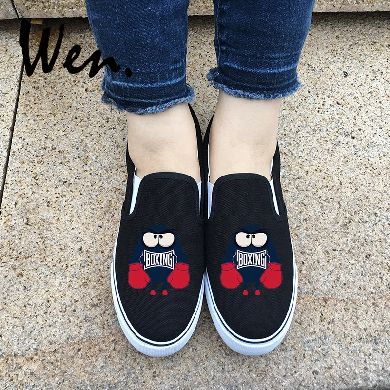 Wen Slip On Flats Boxing Little Monster Original Design Black White Canvas Unisex Sneakers Girl Comfy Plimsolls Boy Skate Pumps
Wen Slip On Flats Boxing Little Monster Original Design Black White Canvas Unisex Sneakers Girl Comfy Plimsolls Boy Skate Pumps