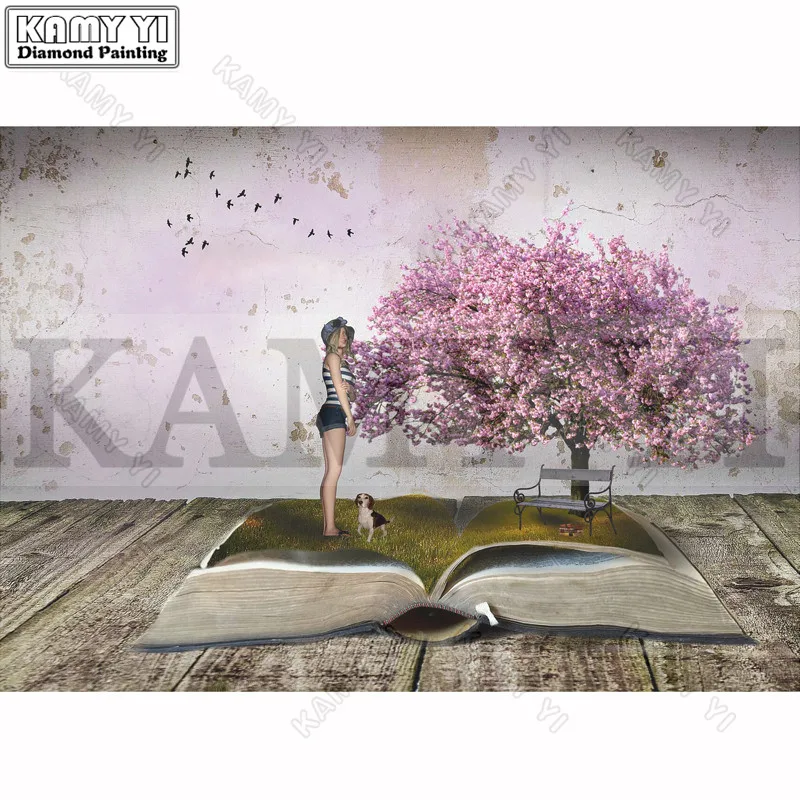 Полностью квадратная/круглая Алмазная 5D DIY Алмазная картина вышивка крестиком "Девочка & Дерево & книга & собака" Стразы мозаичная декоративн...
Полностью квадратная/круглая Алмазная 5D DIY Алмазная картина вышивка крестиком "Девочка & Дерево & книга & собака" Стразы мозаичная декоративн...