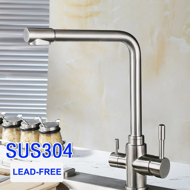 Triflow SUS304 Stainless Steel Filter Faucet Lead-Free Drinking Swivel Spout Filtered Water 3 Way Kitchen Faucet Filter
Triflow SUS304 Stainless Steel Filter Faucet Lead-Free Drinking Swivel Spout Filtered Water 3 Way Kitchen Faucet Filter