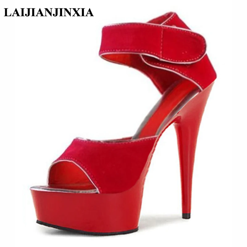 LAIJIANJINXIA Sexy New Hot Red Party 15cm Thin High Heel Dancing Sandals Open Toe Women Dress Summer Pole Dance Shoes
LAIJIANJINXIA Sexy New Hot Red Party 15cm Thin High Heel Dancing Sandals Open Toe Women Dress Summer Pole Dance Shoes