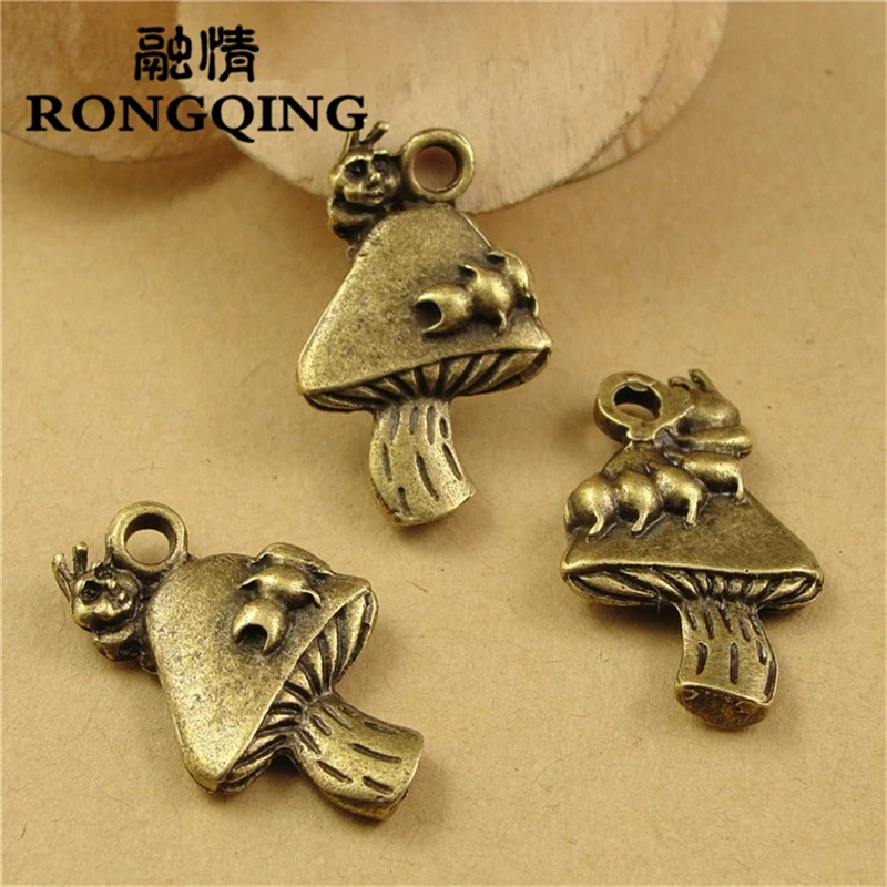 RONGQING 50pcs/lot 25*15MM Mushroom Caterpillar Charms Pendant for Jewelry Making Fashion Crafts DIY
RONGQING 50pcs/lot 25*15MM Mushroom Caterpillar Charms Pendant for Jewelry Making Fashion Crafts DIY