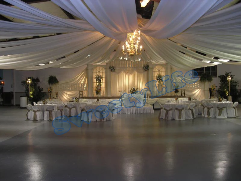 Wedding 10 pieces Ceiling Drape Canopy Drapery for decoration wedding fabric 0.7m*10m per piece Roof polyester knitted fabric
Wedding 10 pieces Ceiling Drape Canopy Drapery for decoration wedding fabric 0.7m*10m per piece Roof polyester knitted fabric