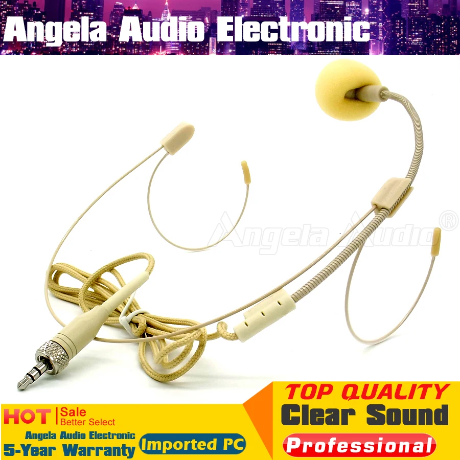 4Pcs Beige Head-mounted Headset Condenser Microphone 3.5mm Screw Lock Stereo Plug Headworn Mic For Wireless BodyPack Transmitter
4Pcs Beige Head-mounted Headset Condenser Microphone 3.5mm Screw Lock Stereo Plug Headworn Mic For Wireless BodyPack Transmitter